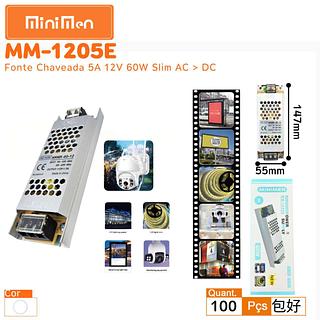 FONTE DE ALIMENTAÇÃO 60W 12V INDOOR POWER SUPPLY MINIMEN