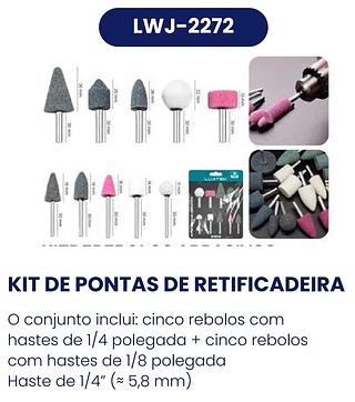 KIT DE REBOLOS ABRASIVOS 10PCS LUATEK