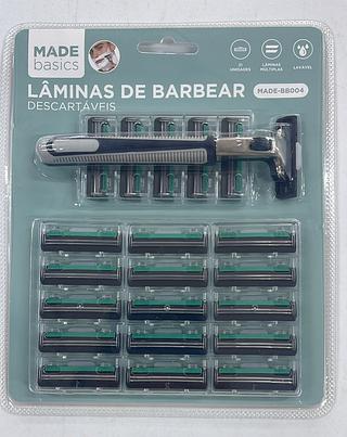 LÂMINAS DE BARBEAR DESCARTAVEIS MADE BASIC