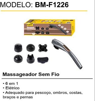 MASSAGEADOR ELETRICO SEM FIO PORTATIL B-MAX