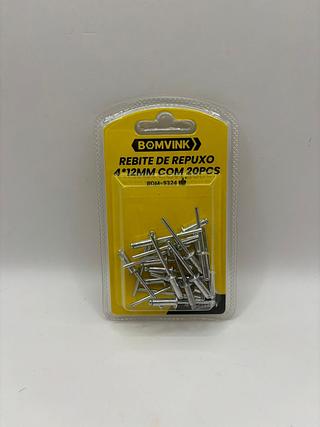 REBITE DE REPUXO 4*12MM COM 20PCS BOMVINK