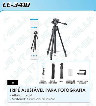 TRIPE AJUSTAVEL FOTOGRAFICO E FILMAGEM 1.70M IT-BLUE