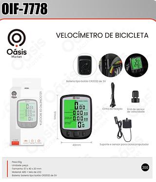 VELOCIMETRO DE BICICLETA 4*5CM OASIS