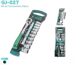 KIT DE SOCKET CHROME VANADIUM 12 PEÇAS LEON