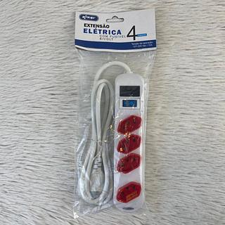 EXTENSAO ELETRICA COM FUSIVEL BIVOLT 4 TOMADAS SAFELINE