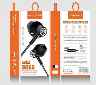 FONE DE OUVIDO ESTEREO BASS EXTRA HMASTON
