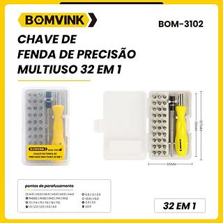 CHAVE DE FENDA DE PRECISAO MULTIUSO32INI1 BOMVICK
