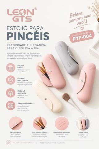 BOLSA DE MAQUIAGEM SILICONE COLORIDA LEON GTS