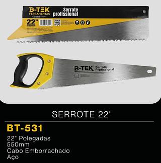SERROTE PROFISSIONAL 22''550MM B-TEK FERRAMENTAS