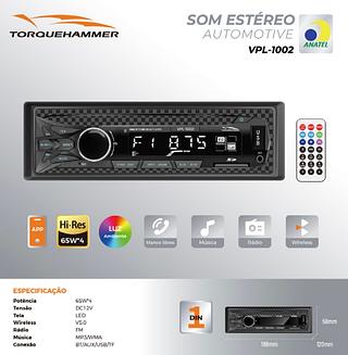 SOM ESTEREO AUTOMOTIVO H-RES 65W*4 TORQUEHAMMER