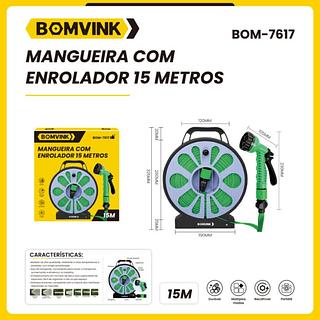 MANGUEIRA COM ENROLADOR 15 METROS BOMVINK