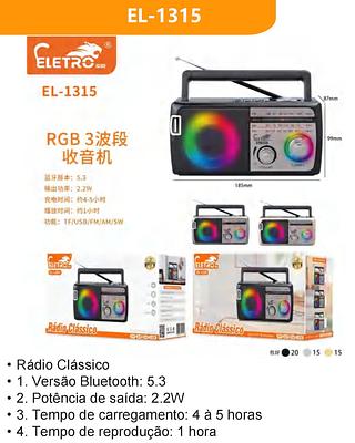 RADIO CLASSICO RECEPTOR DE 3 BANDAS ELETRO MEX