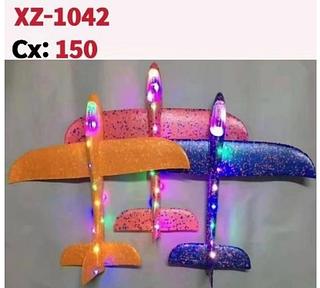 AVIÃO PLANADOR BRINQUEDO COM LED TZC COMEX