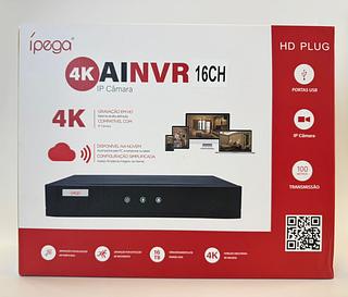 4K AINVR 16CH IP CAMERA IPEGA