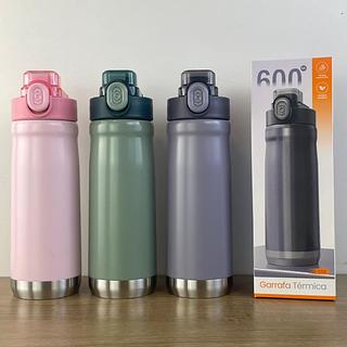 GARRAFA TERMICA 600ML 304 AÇO INOXIDÁVEL 55º