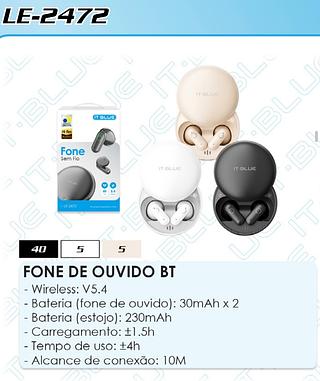 FONE SEM FIO 5.4 BT 4H IT-BLUE