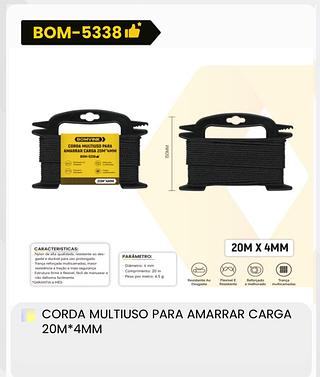 CORDA MULTIUSO PARA AMARRAR CARGA 20M*4MM