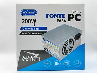 FONTE PARA PC CONEXÃO SATA ALTA PERFMOMANCE KNUP