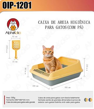 CAIXA DE AREIA HIGIENICA PARA GATOS(COM PA) ALPHAKOKO