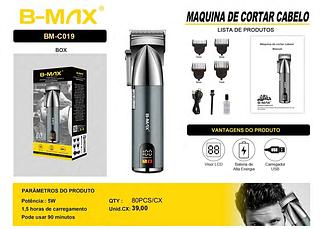 MAQUINA DE CORTAR CABELO PROFISSIONAL B-MAX