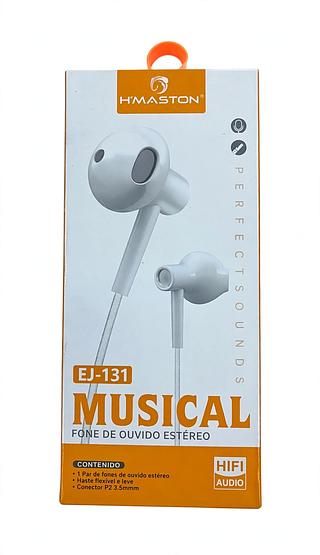 FONE DE OUVIDO MUSICAL ESTEREO H´MASTON