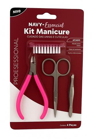KIT DE MANICURE PLASTICO E METAL NAVY+CARE