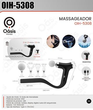 MASSAGEADOR REMOVIVEL 1500MAH OÁSIS MARKET