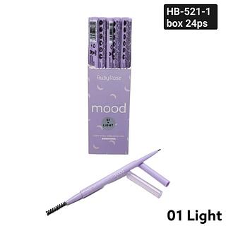 LAPIS PARA SOBRANCELHAS PONTA FINA RUBY ROSE MOOD