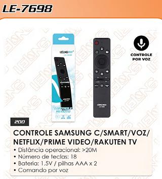 CONTROLE REMOTO TV SAMSUNG COM COMANDO DE VOZ RAKUTEN TV