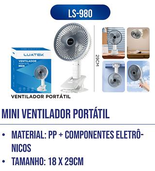 VENTILADOR PORTATIL LUATEK