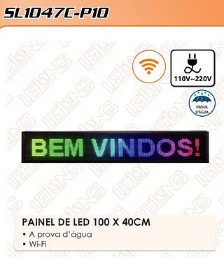 PAINEL DE LED 100*40CM A PROVA D'AGUA WIFI LELONG