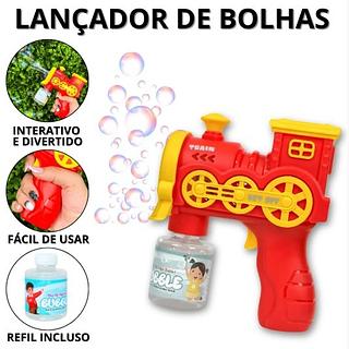 LANÇA BOLHA DE SABÃO TRAIN BUBBLE GUN
