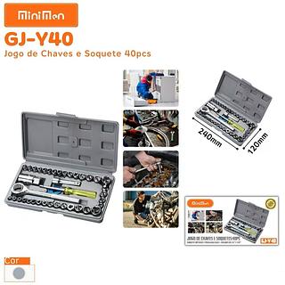 JOGO DE CHAVE E SOQUETES 40PC MINIMEN