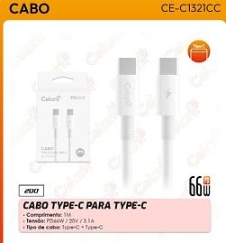 CABO TIPO C PARA TIPO C 3.1A 1M PD66W CELARK