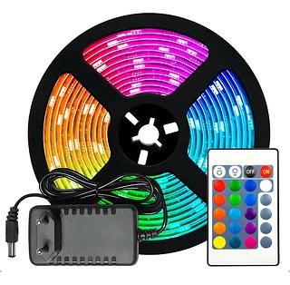 FAIXA DE LED 5050 RGB 12V IP65 5MT LINHA PREMIUM