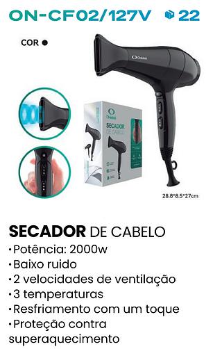 SECADOR DE CABELO ONISTEK
