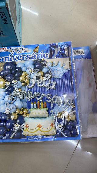 PACOTE DE BALÕES FELIZ ANIVERSARIO 58PCS MINIMEN