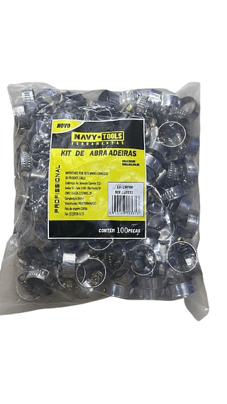 KIT DE ABRAÇADEIRA 13-19MM NAVY+TOOLS