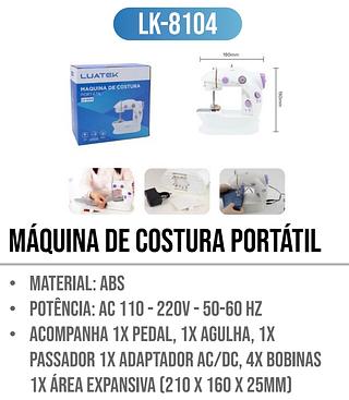 MAQUINA DE COSTURA PORTATIL LUATEK (5013845191128)