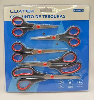 CONJUNTO DE TESOURAS 5 PEÇAS LUATEK
