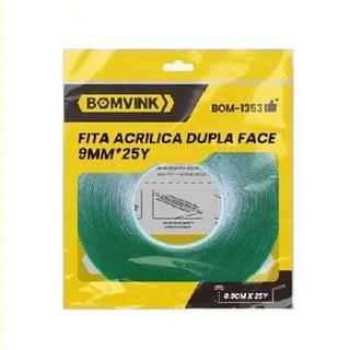 FITA ACRILICA DUPLA FACE 9MM*25Y BOMVINK