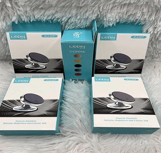 SUPORTE ALUMINIO VEICULAR MAGNETICO IRMÃ CELULAR 360 LEON
