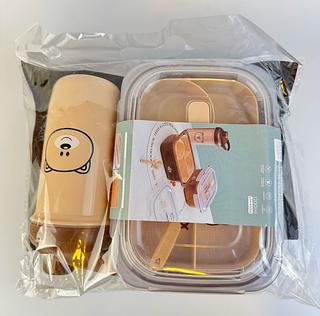 LANCHEIRA COM TALHERES 1200ML + COPO MADE BASICS