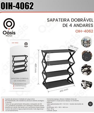 SAPATEIRA DOBRAVEL DE 4 ANDARES OÁSIS MARKET