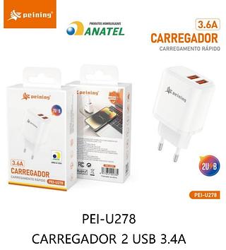 CARREGADOR CARREGAMENTO RAPIDO 3.6A PEINING