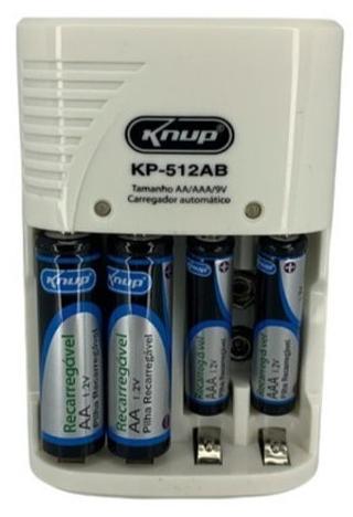 CARREGADOR DE PILHAS TAMANHO AA/AAA/9V KNUP