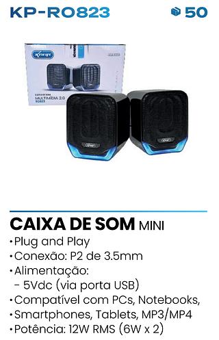 CAIXA DE SOM MULTIMIDIA 2.0 KNUP