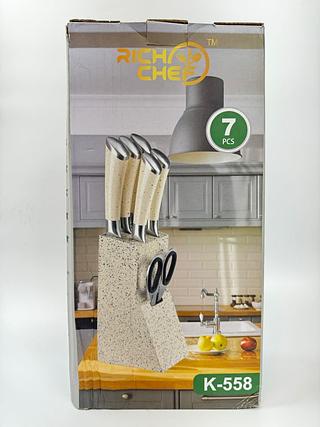 KIT DE FACAS 7 PEÇAS RICH CHEF