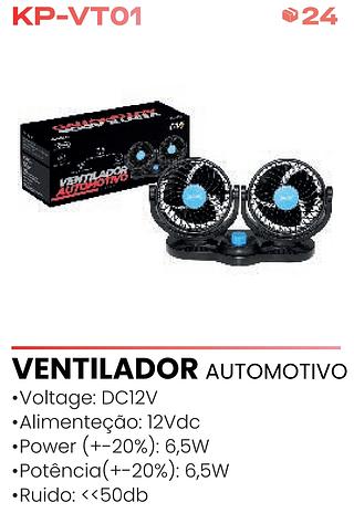 VENTILADOR AUTOMOTIVO 12V DUPLO KNUP
