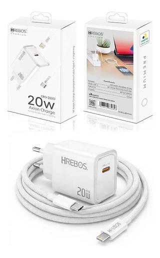 20W AXION CHARGE TYPE-C X LIGHTNING HREBOS PREMIUM